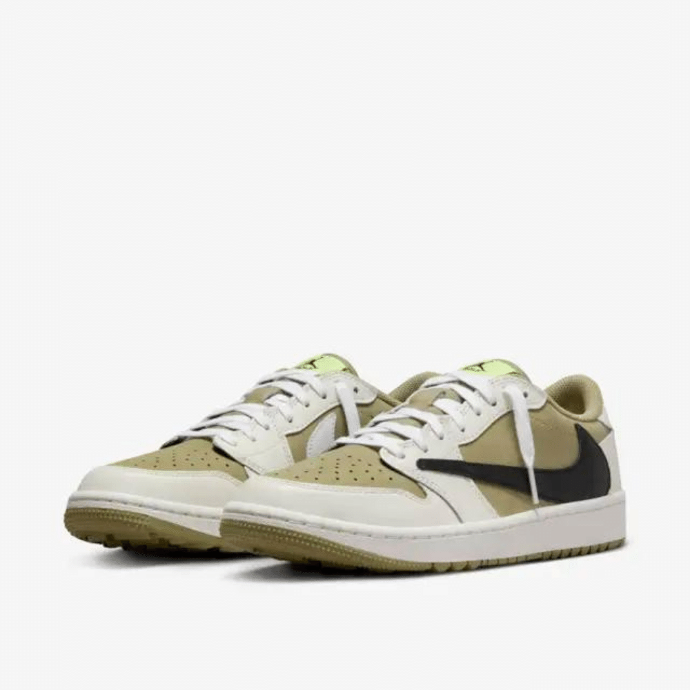 JORDAN 1 RETRO LOW GOLF TRAVIS SCOTT NEUTRAL OLIVE